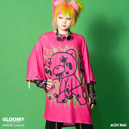 ACDC RAG x Gloomy Bear - Oversized Tee Shirt Hot Pink