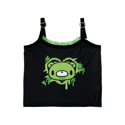 Débardeur en gelée ACDC RAG Gloomy x Sophie Powers - Noir/Vert