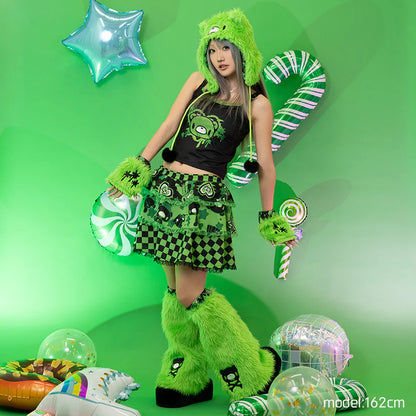 Jupe en gelée ACDC RAG Gloomy x Sophie Powers - Noir/Vert