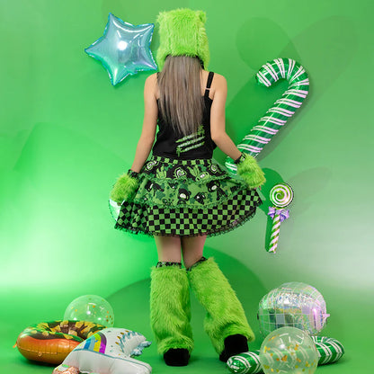 Jupe en gelée ACDC RAG Gloomy x Sophie Powers - Noir/Vert