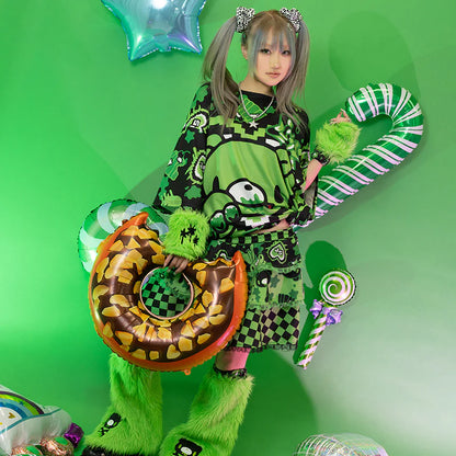 Jupe en gelée ACDC RAG Gloomy x Sophie Powers - Noir/Vert