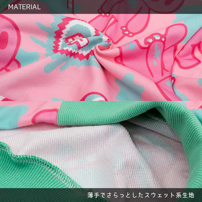 Sweat à capuche zippé ACDC RAG Gloomy x Sophie Powers Candy – Rose/Menthe