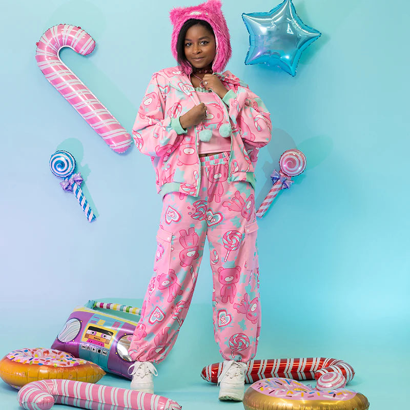 ACDC RAG Gloomy x Sophie Powers Candy Zip Hoodie – Pink/Mint