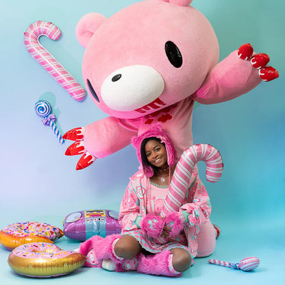 Sweat à capuche zippé ACDC RAG Gloomy x Sophie Powers Candy – Rose/Menthe