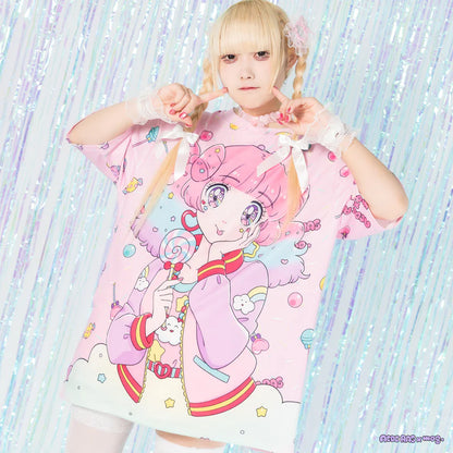 T-shirt ACDC RAG Fuwachan - Rose