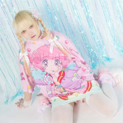 T-shirt ACDC RAG Fuwachan - Rose