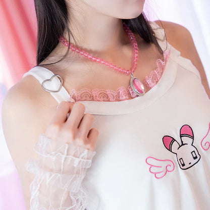 Débardeur ACDC RAG Usatan - Noir et blanc