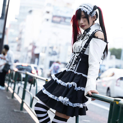 Jupe-salopette ACDC Rag - Noire