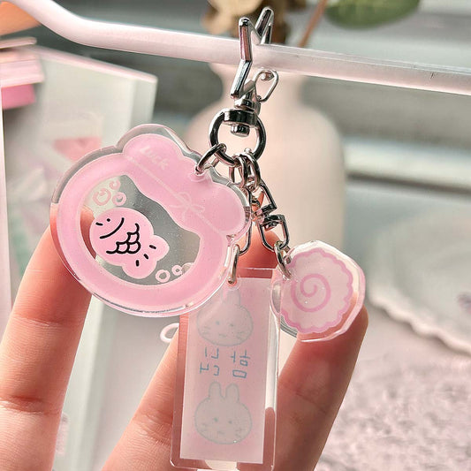 Lucky Koi Fish Bowl Acrylic Keychain