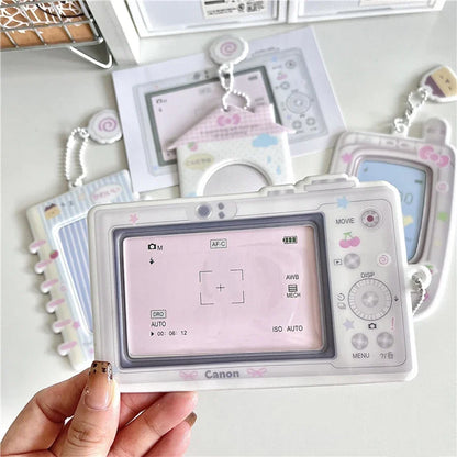 Porte-cartes photo Kawaii rétro technologie