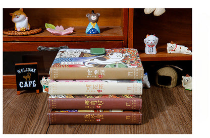 NEW! Cat Café Sketch & Story Notebook Gohobi Japanese Cat Magnetic Notebook Pocket Diary