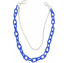 Chain Duo Pants Accessory – Ocean Blue Acrylic & Silver Street Clip