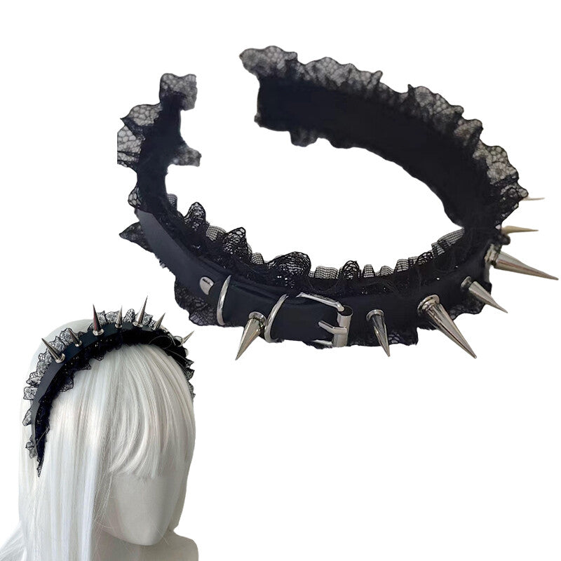 Gothic Laced Spike Headband