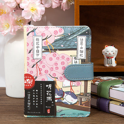 PRE-ORDER! Cat Café Sketch & Story Notebook Gohobi Japanese Cat Magnetic Notebook Pocket Diary