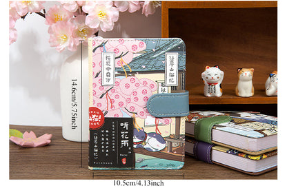 NEW! Cat Café Sketch & Story Notebook Gohobi Japanese Cat Magnetic Notebook Pocket Diary