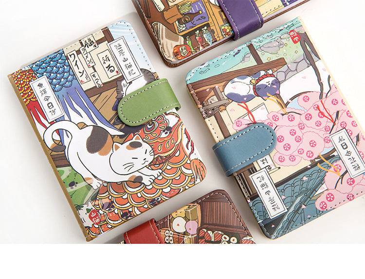NEW! Cat Café Sketch & Story Notebook Gohobi Japanese Cat Magnetic Notebook Pocket Diary