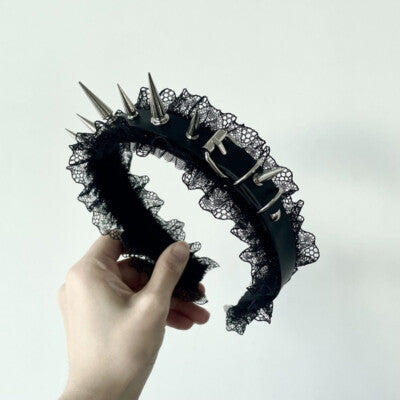 Gothic Laced Spike Headband