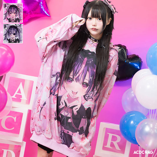 ACDC RAG Yandere Love Girl - Hoodie Pink
