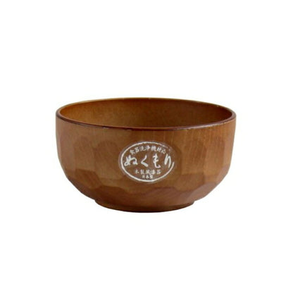 Wood Grain Lacquered Rice Bowl - Medium Size