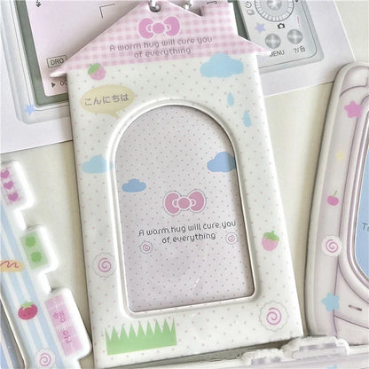 Porte-cartes photo Kawaii rétro technologie
