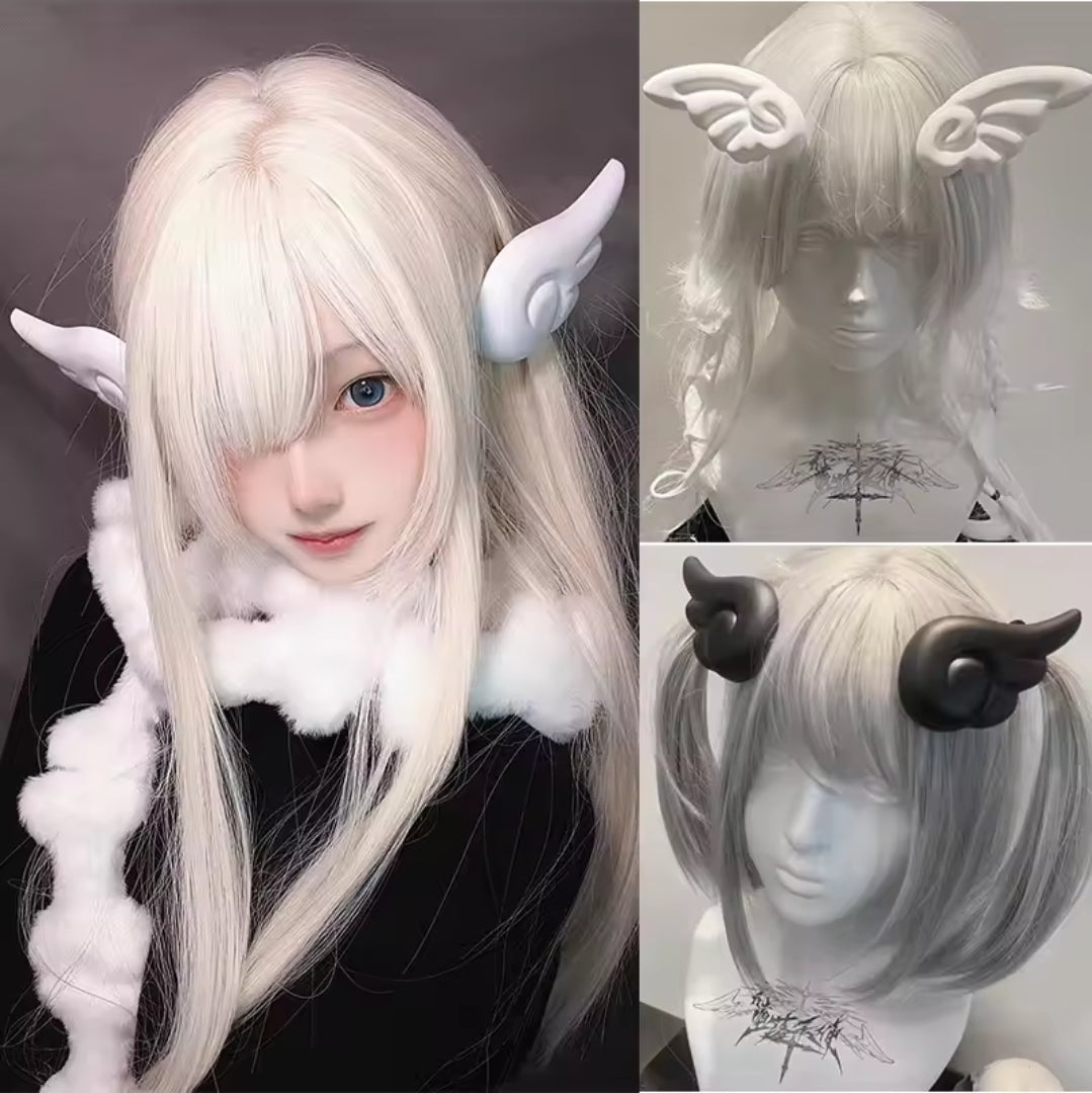 Angel & Demon Wings Hair Clips - Fantasy Inspired Accessory