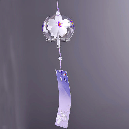 Sakura Glass Furin Wind Chime – Purple Tag