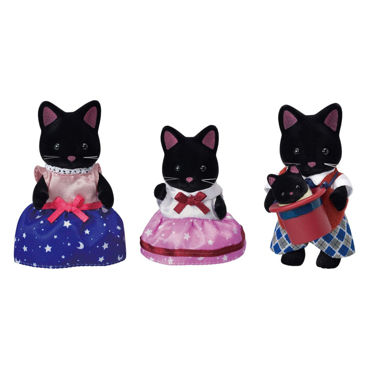 NEW! Calico Critters - Midnight Cat Family