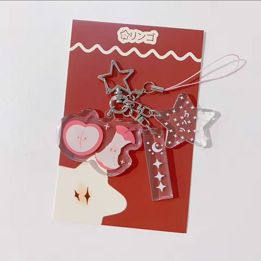 Red Apple Ringo Star Acrylic Keychain