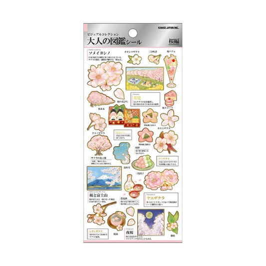 (COMING SOON) Kamio Japan - Otona Sticker Sheet - Cherry Blossom