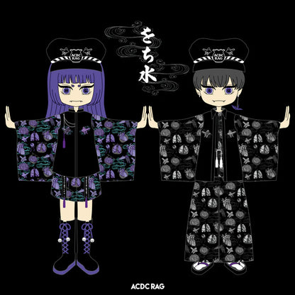 ACDC RAG Ochimizu Kimono Shirt – Black/Gray & Black/Purple