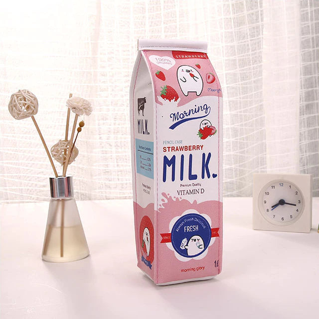 Trousse Kawaii Carton Milk Box - Fraise, Banane & Original
