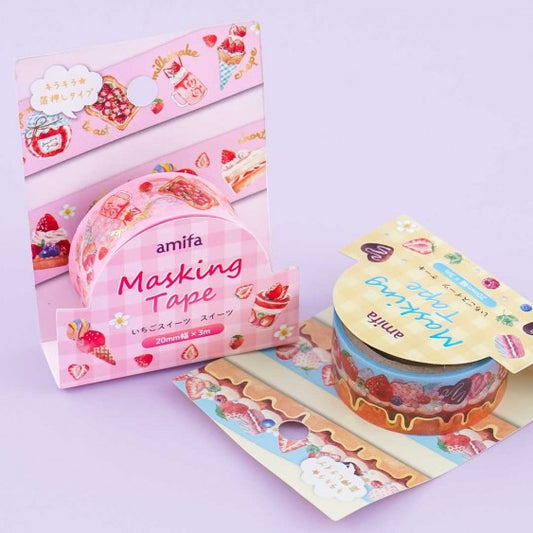 Washi Tape - Sweet Strawberry Dessert - 5m