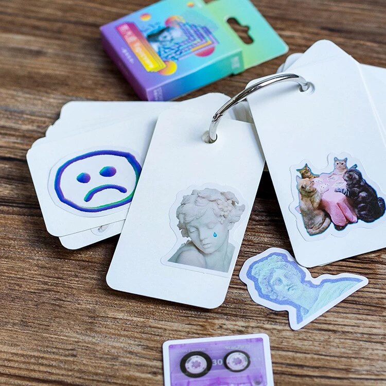 Sticker Box - Vaporwave - 46 Stickers
