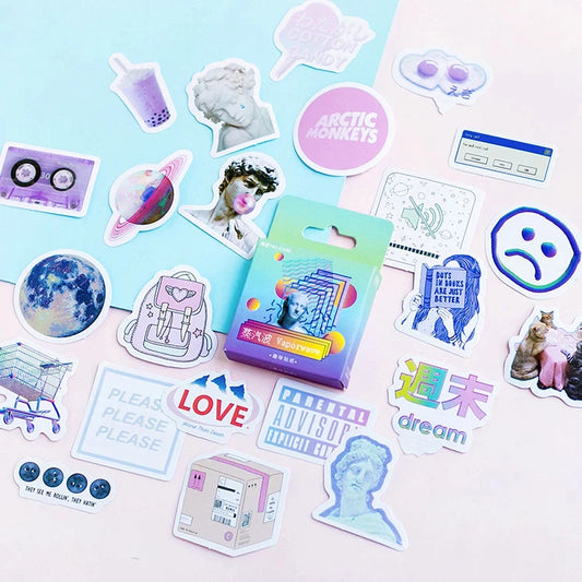 Sticker Box - Vaporwave - 46 Stickers