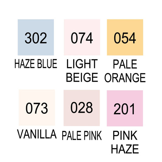 Kuretake ZIG Clean Color Real Brush Pen Markers - Portrait Set of 6