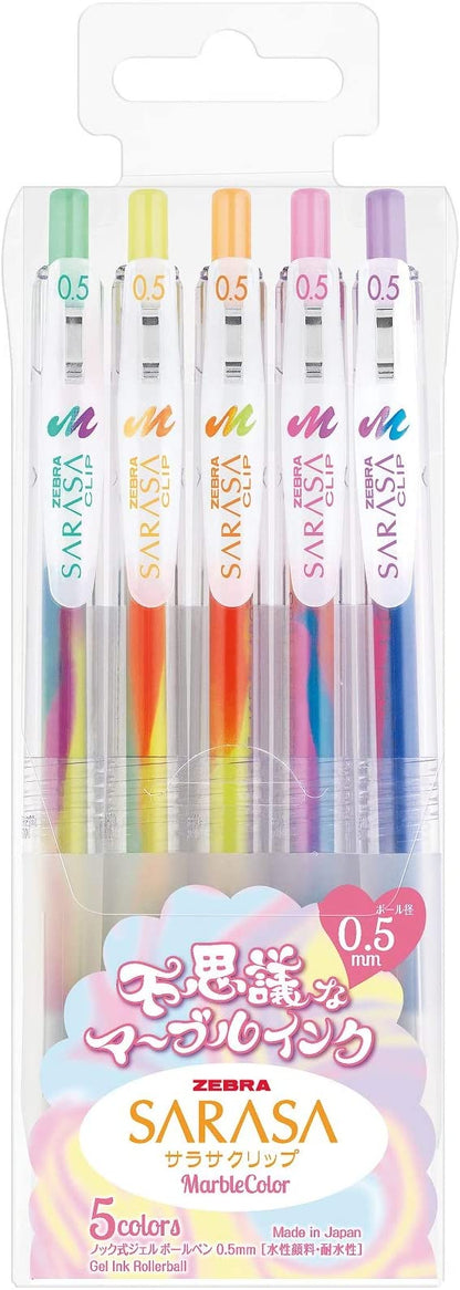 Zebra Sarasa Marble Gel Pens Clip 0.5mm