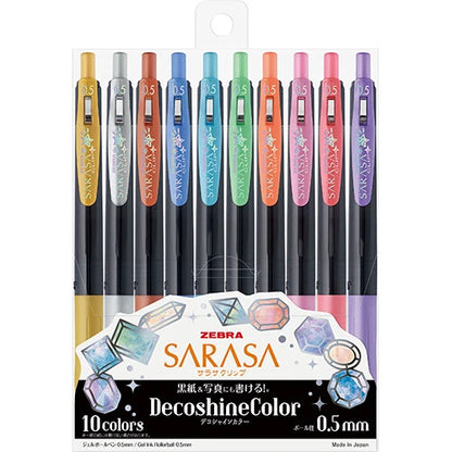 Zebra Sarasa DecoShine Clip 0.5mm - Set of 10