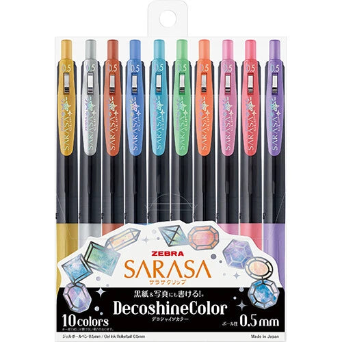 Zebra Sarasa DecoShine Clip 0.5mm - Set of 10