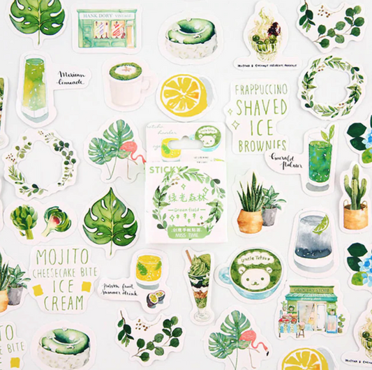 Sticker Box - Green Field - 46 Stickers
