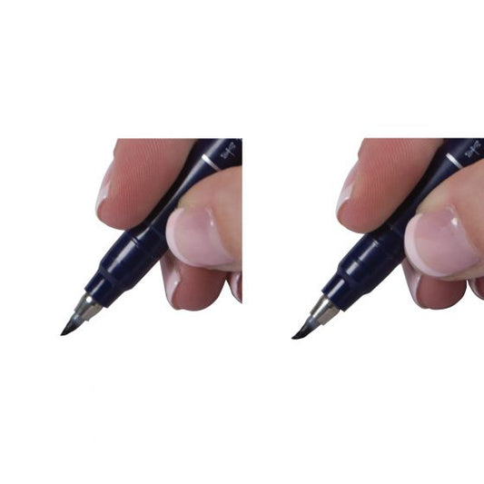 Stylo pinceau Fudenosuke, pointe dure, noir - TOMBOW
